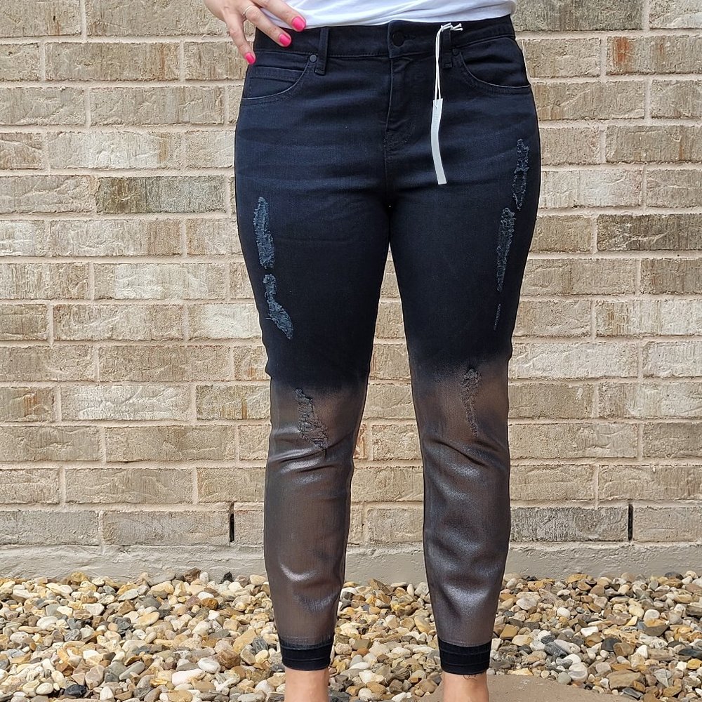 LEVEL 99, Amber Revolver Wash Jeans, BLACK & SILVER, New Condition, Size 29